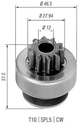 Pinion, starter